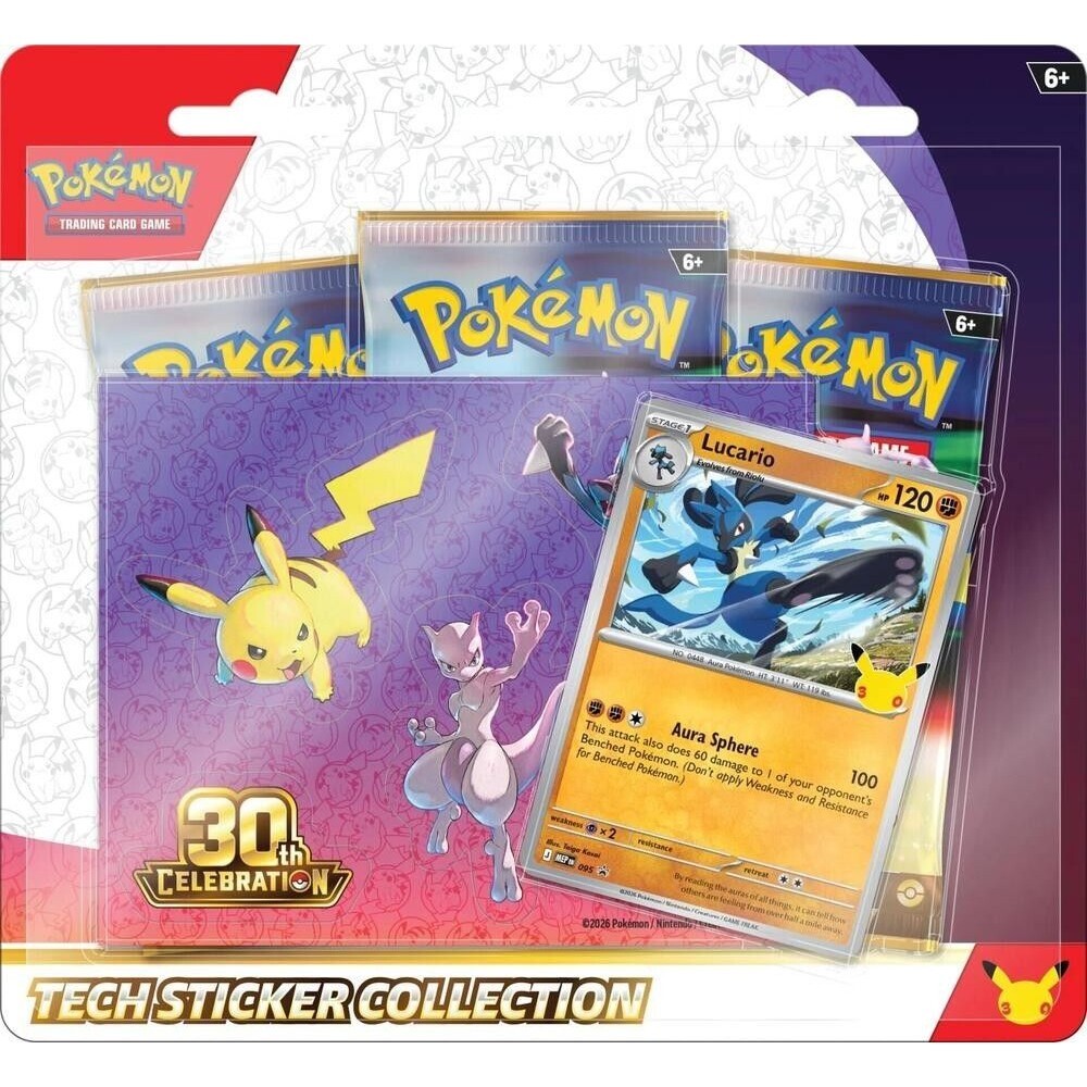 30th Anniversary Celebration Tech Sticker Collection Pokémon Lucario - New
